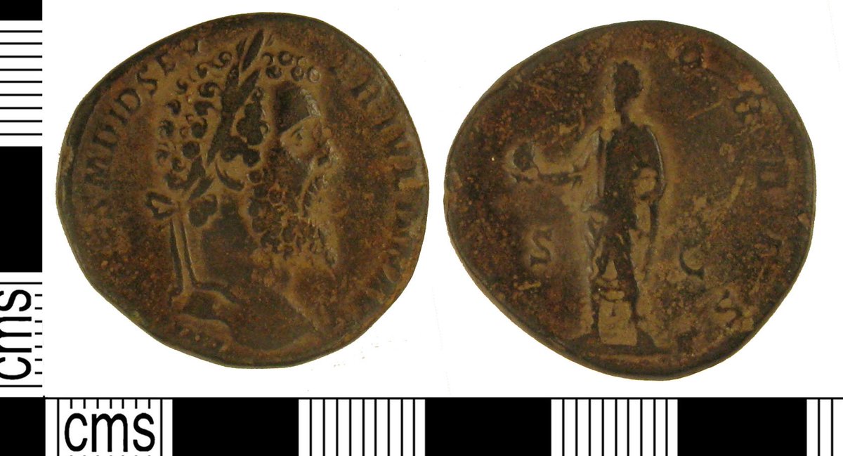 Kent_Finds's tweet image. The first gap for Kent's #MonthOfAugusti is year of the five #Emperors, after the assassination of #Commodus comes Pertinax, Didius Julianus, Clodius Albinus and Septimus Severus, 

(more info below on Didius Julianus's sesterius)
#PoliticalChaos
#RomanEmpire