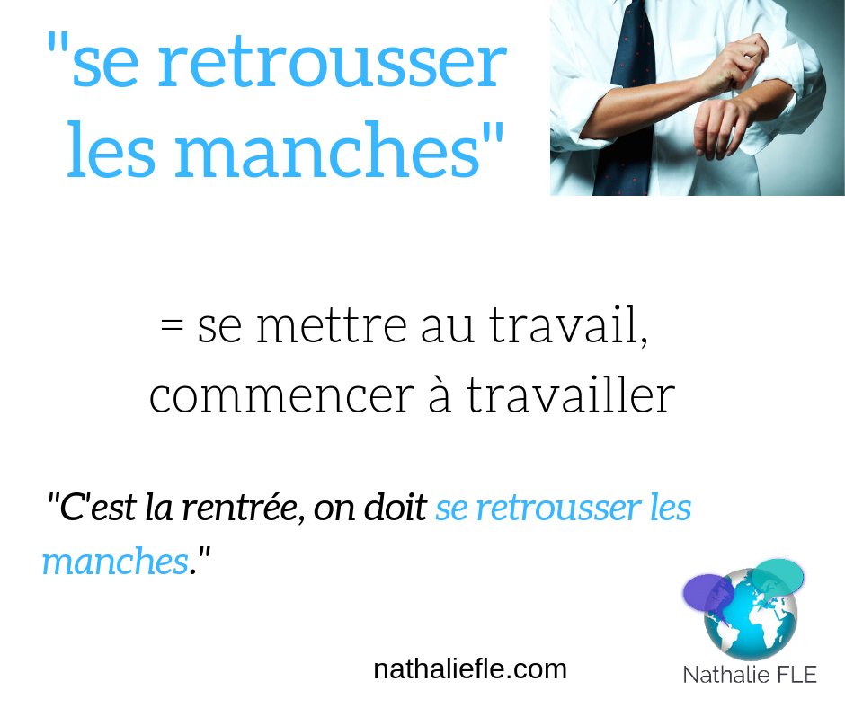 Nathalie Fle On Twitter Expression Se Retrousser Les Manches Ou Relever Les Manches Se Mettre Au Travail Vocabulaire Fle