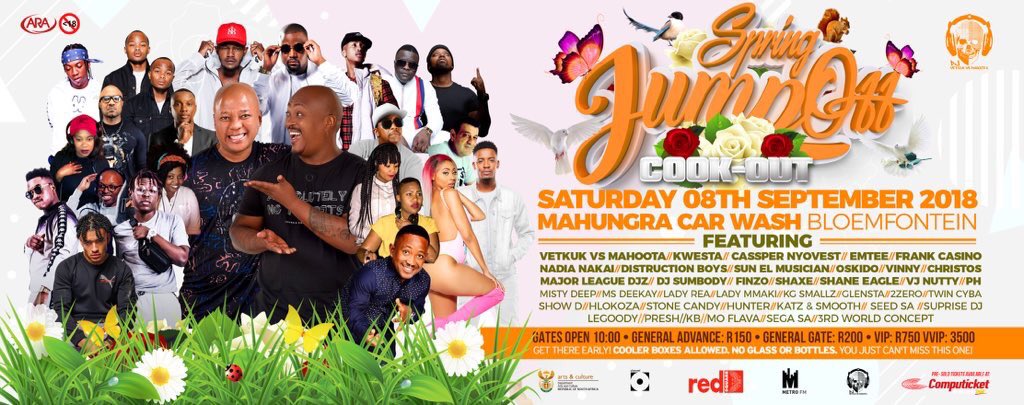 Anehzie's tweet image. Vele ziyawa @ 📍Mahungra Car Wash this weekend 🔥🔥💃🏽 #SpringJumpOff 
#SpringJumpOffCookOut 

Ngiyoshaya igwara gwara💃🏽💃🏽. Tickets are still available @Computicket 🗣🗣🗣