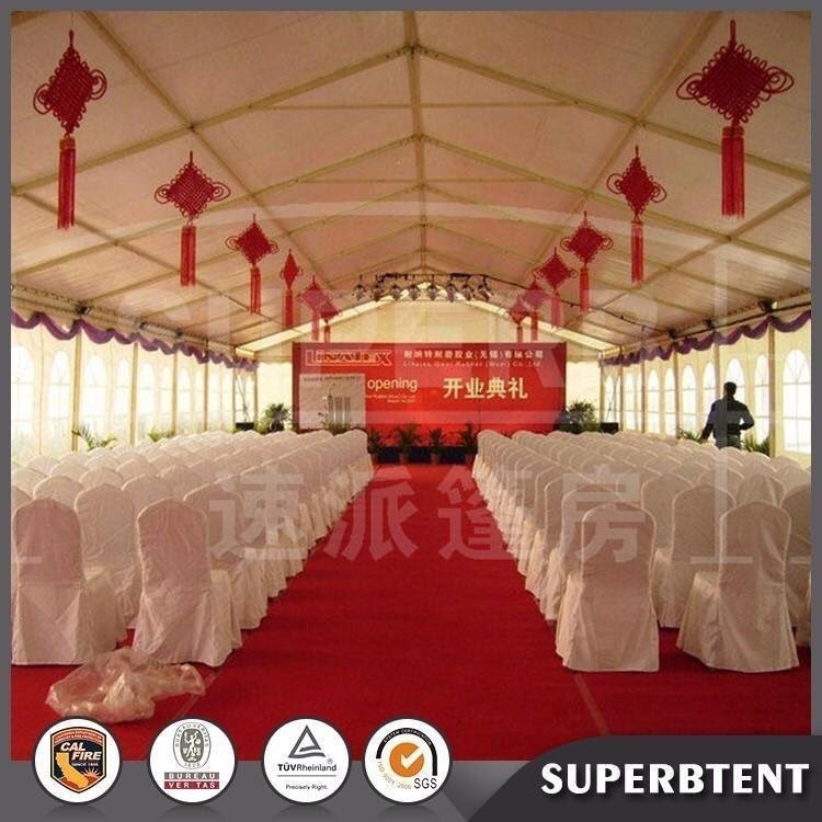 Large size luxury event tent program in Singapore, designed with curved aluminum frame, high ridge height and large space, suitable for luxury wedding party, banquet and even hanger etc.