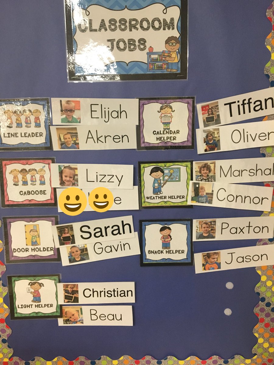 Our jobs for the week!