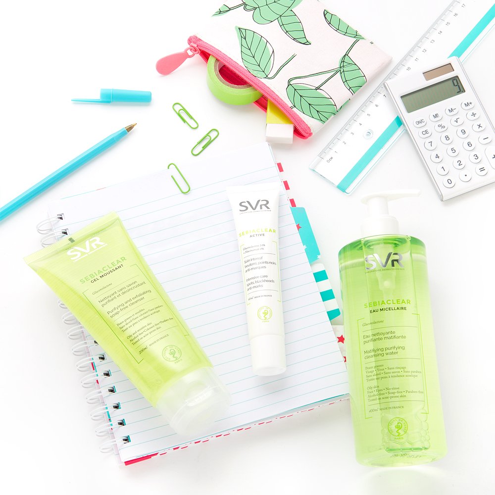 A la rentrée : on zappe le retour des imperfections avec SEBIACLEAR, la gamme qui aide à éliminer boutons, points noirs &amp; excès de sébum ! Une association unique d’actifs anti-imperfections hautement concentrés, pour une efficacité comparable aux prescriptions dermatologiques***