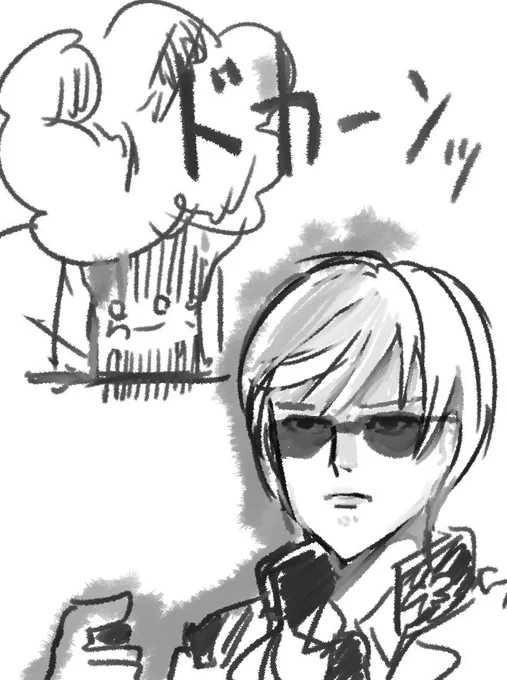 @STR18INT3POW6 いち兄がアカルちゃんの会社を爆発させる夢絵かいたよ 