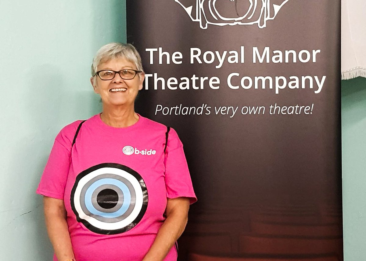 bsidefest's tweet photo. And the #bside18 T-Shirts are out! 

Here’s Sandy West, a loyal @bsidefest supporter and steward, rocking her bright pink T! 

If you too want a FREE bright pink (or orange) t-shirt, there is still time to volunteer! Email: lucywatkins@mac.com for more info! https://t.co/nYXsdbgZyS