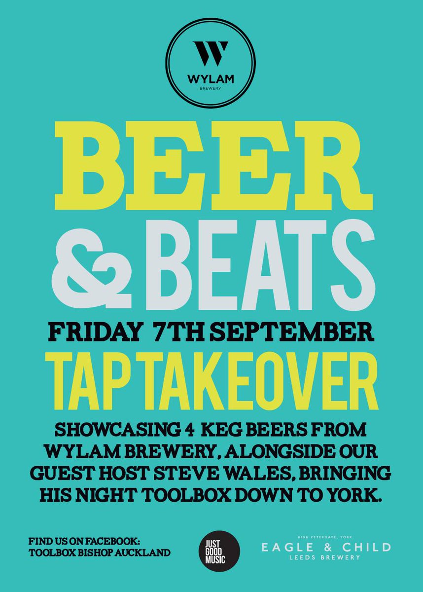 Beer and Beats this Friday. Beats from Steve Wales and Beers from <a href="/wylambrewery/">Wylam Brewery</a>