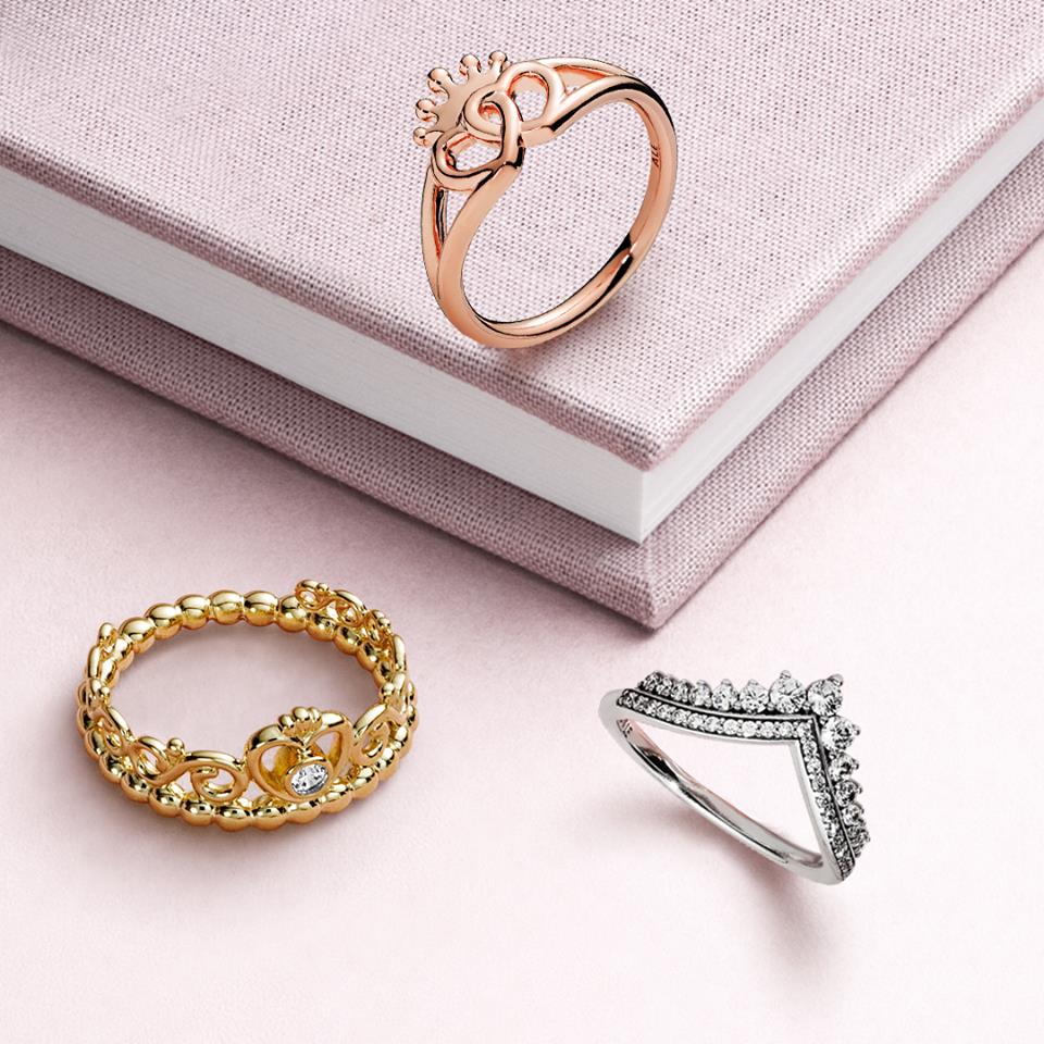 A modern fairy tale 👑 Discover our decadent new rings, which is your favourite?  #princess #pandora #rings