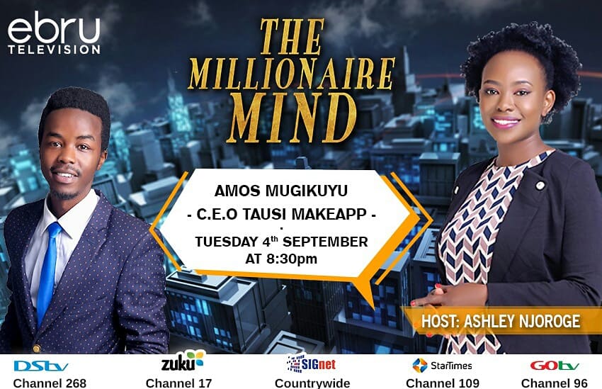 TausiApp (@tausiapp) on Twitter photo Our Ceo <a href="/Mugikuyu254/">MUGIKUYU+254 (Amos Kimani)</a> will be speaking on <a href="/EbruTVKenya/">EbruTVKenya</a> tonight From 8pm on The Millionaires Mind show tune in and learn some entrepreneurial skills Our Ceo <a href="/Mugikuyu254/">MUGIKUYU+254 (Amos Kimani)</a> will be speaking on <a href="/EbruTVKenya/">EbruTVKenya</a> tonight From 8pm on The Millionaires Mind show tune in and learn some entrepreneurial skills