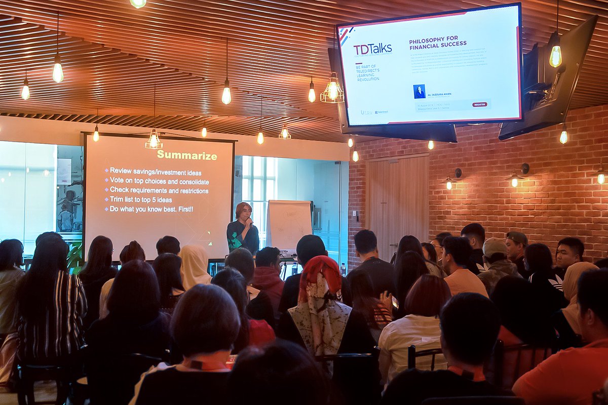 tdcxgroup's tweet photo. #Teledirect #Malaysia organised a talk where an industry expert was invited to share insights into the #philosophy of #financial success. Teledirect is committed to making meaningful investments to upskill our employees' financial literacy. #TDTalks #LearningDevelopment https://t.co/pxZ3ANmklW