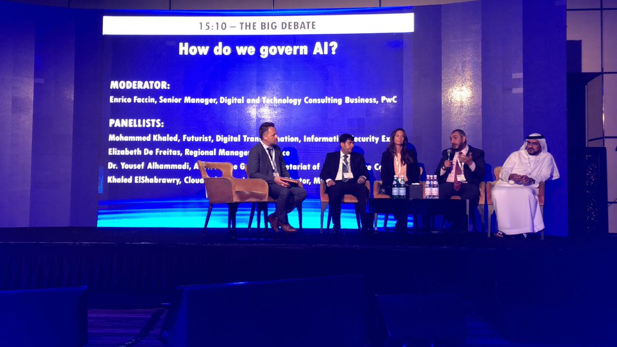 microsoftgulf's tweet photo. Khaled El Shabrawy, Public Sector Cloud Solutions Lead and Account Technology Strategist at Microsoft Gulf, discussing the benefits and value that artificial intelligence brings to humans and businesses. #ArtificialIntelligence #AIWeekME #MicrosoftAI @AIWEEKME https://t.co/13ZGDJy4Rb