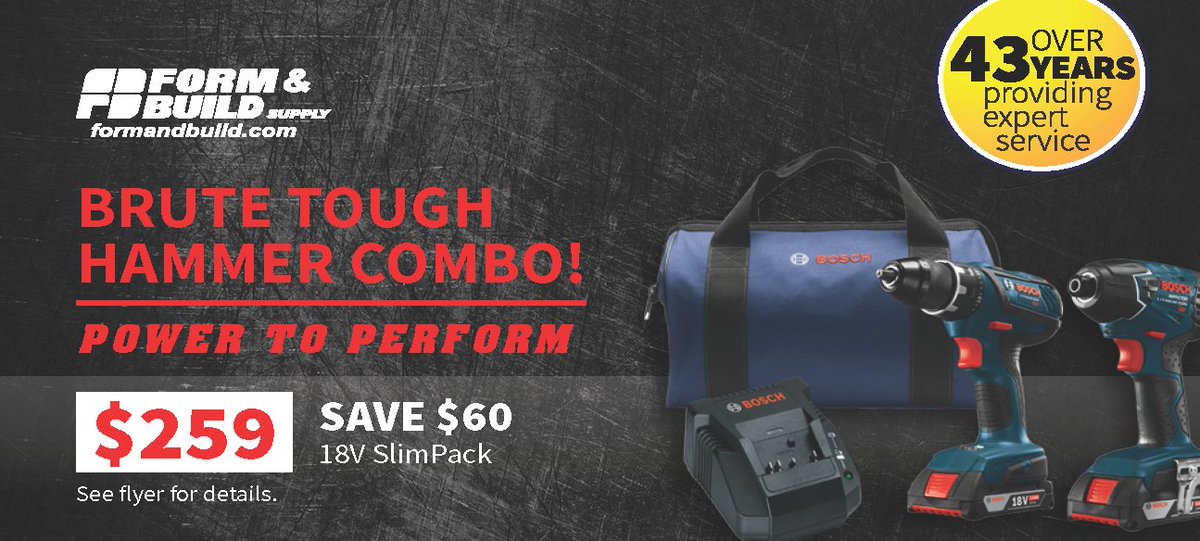 Great deal on Brute Tough Drills this month! @boschtoolscanada  @formandbuildsupply
#BoschToolsCanada #Formandbuildsupply #London #KW #Kitchener #KitchenerWaterloo #Windsor #Hamilton #Mississauga #Toronto #The6ix
#WhatGreatCustomerServiceLooksLike!

formandbuild.com