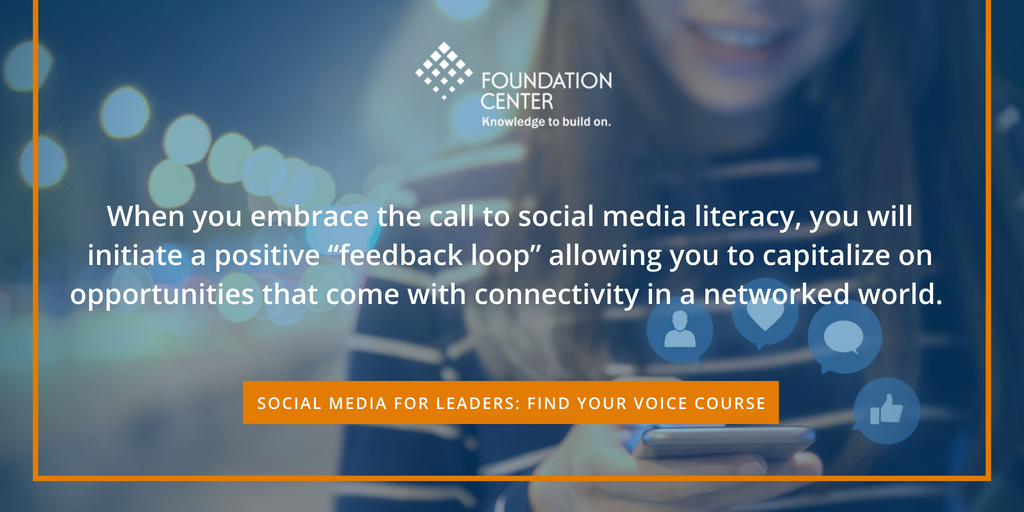 Candid_Learning's tweet photo. #TuesdayTips for leaders working with social media! Get the skills you need to succeed in #philanthropy by taking this #GrantSpace elearning course: https://t.co/nDq5qoZsax https://t.co/PFCQi5Iw2P