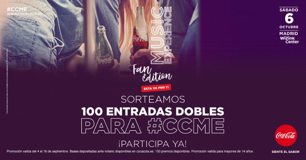 CocaCola_es's tweet photo. ¿Quieres conseguir una entrada doble para #CCME? Pues no esperes más ¡Participa! 🤩 👉🏼 https://t.co/qXwQP4fOA7 https://t.co/T4acJIn6iz