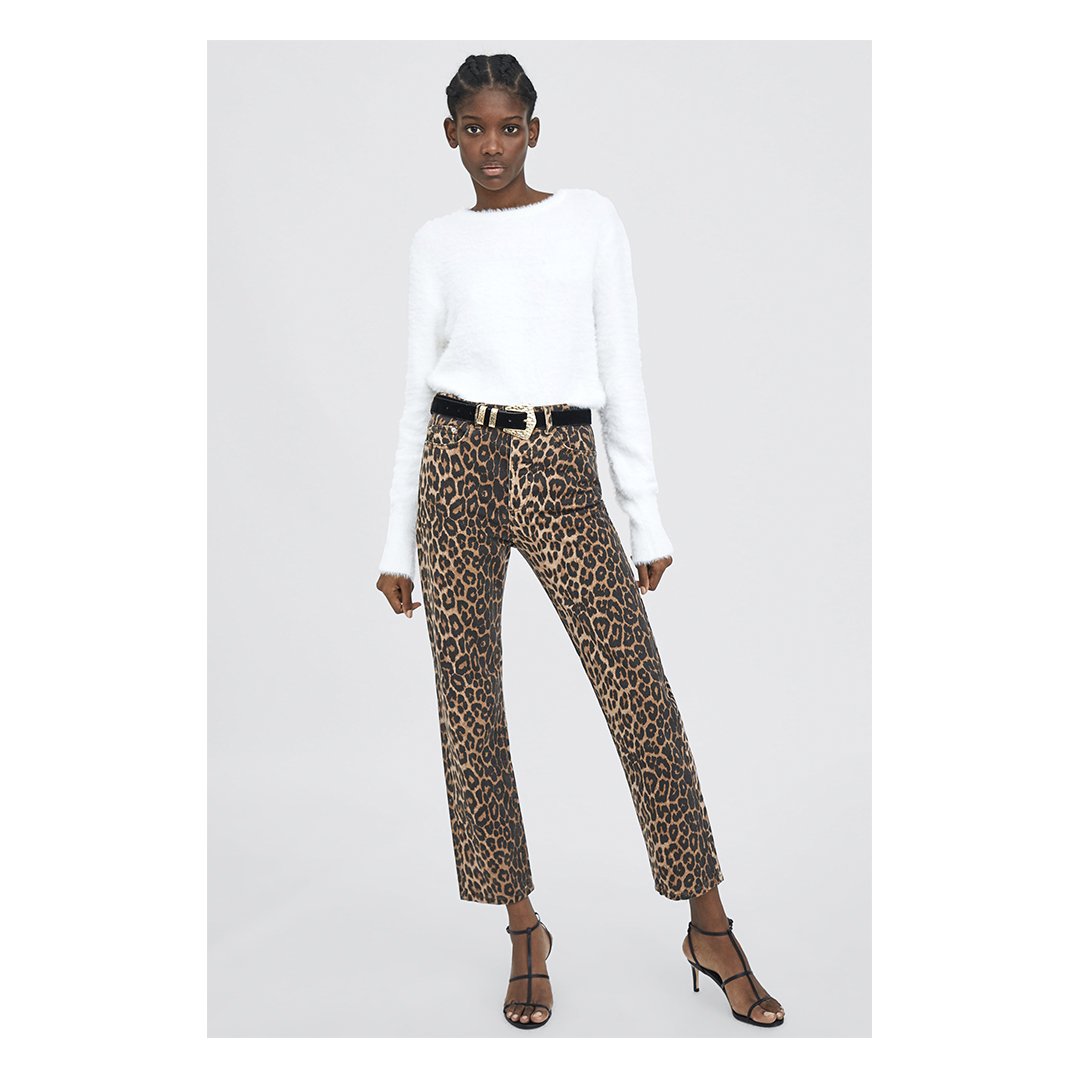 ZARA on X: Use leopard print jeans to achieve the seasonal look