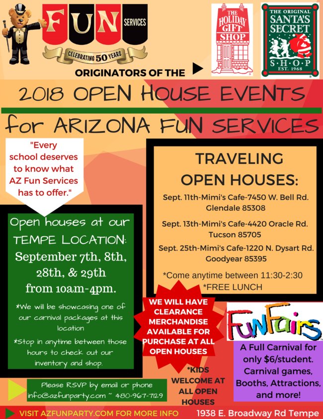 FunServicesAZ's tweet photo. Have you checked this out?Arizona Fun Services Open House Invite. https://t.co/b6rp2P8Txd https://t.co/gjX7HcHvZj