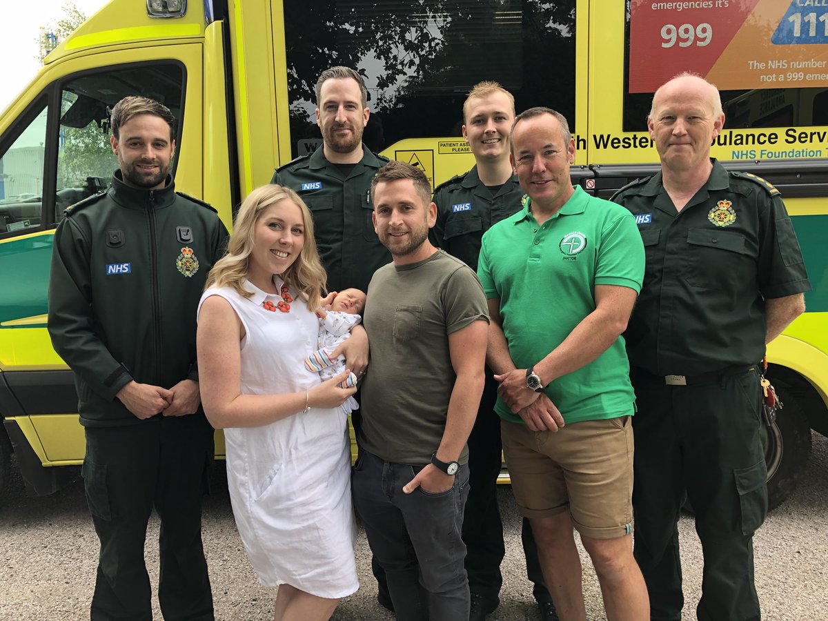 Amazing for the SWASFT and BASICS team to meet this little bundle six weeks after mum had a near fatal placental abruption at home. <a href="/BASICSdevon/">BASICS Devon</a> <a href="/swasFT/">South Western Ambulance Service</a>