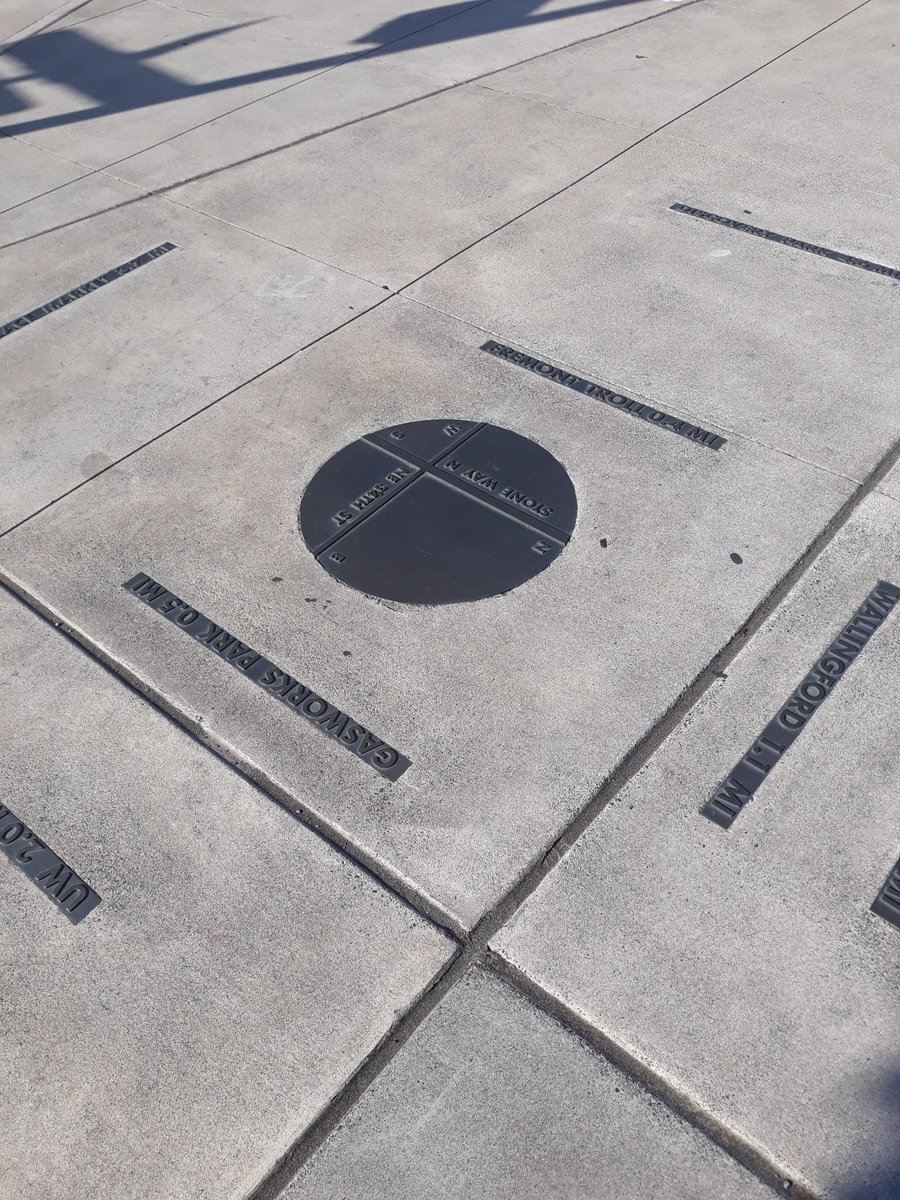 whereishayden's tweet photo. street sign meets orrery in seattle. https://t.co/FAVfoJlRtw