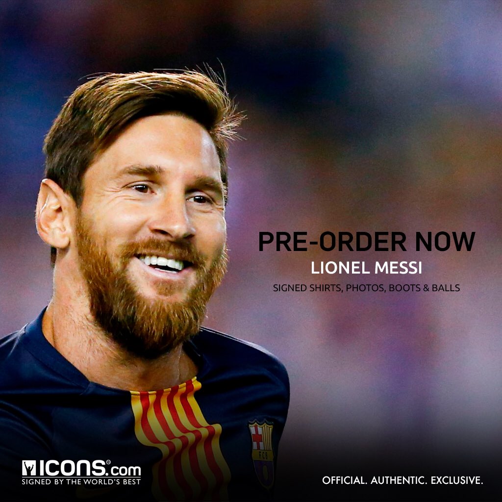icons_football's tweet photo. 🔜 We’re seeing Leo Messi again later this month.

Be the first to get your hands on all-new Official Messi Signed Merchandise by pre-ordering from https://t.co/SCq6I7MaqP right now!

➡️ https://t.co/8mjV0YJyfh https://t.co/aYP9qd1wLW