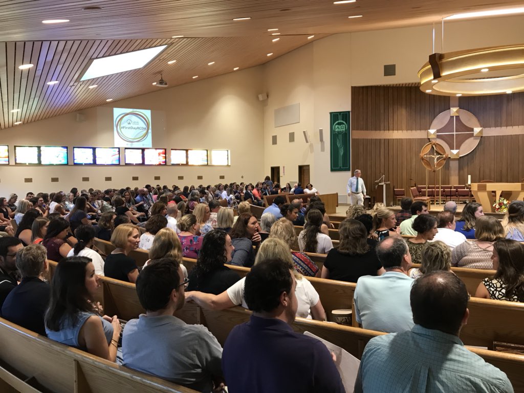 RCDASchools's tweet photo. Who’s ready for the new school year?! The #FirstDayRCDA of school is tomorrow. Kicking off the new school year with all of the teachers and principals at the Superintendent’s Conference day today. @AlbanyDiocese @RCDASupt #RCDASchools https://t.co/1xYrwRYJHt