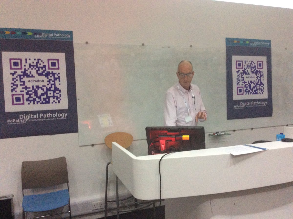 labmedinno's tweet photo. Dave Clark presenting at  #dPath18 @SYBhealthcare https://t.co/KGPKdzib1U