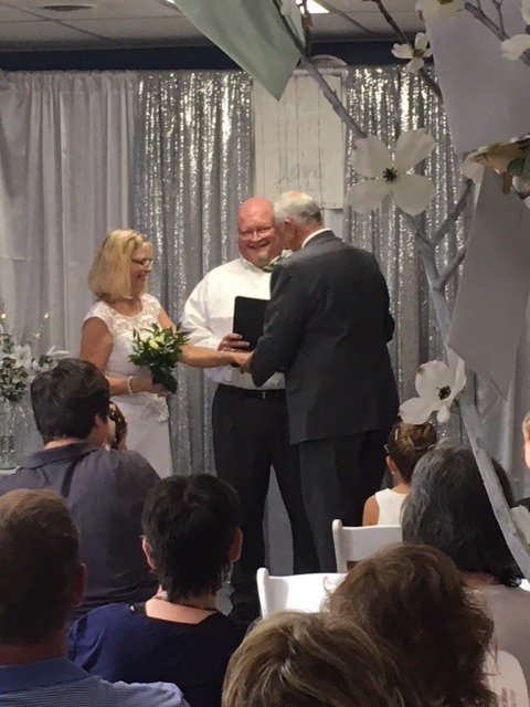 Wearepreferred's tweet photo. That time there was a wedding... IN OUR OFFICE!!! Happy wedding day, you two lovebirds!
#heispreferred
#sheispreferred
#theypreferoneanother
#wedding
#WorkSmarter2018 https://t.co/4m9Vk9VgUs