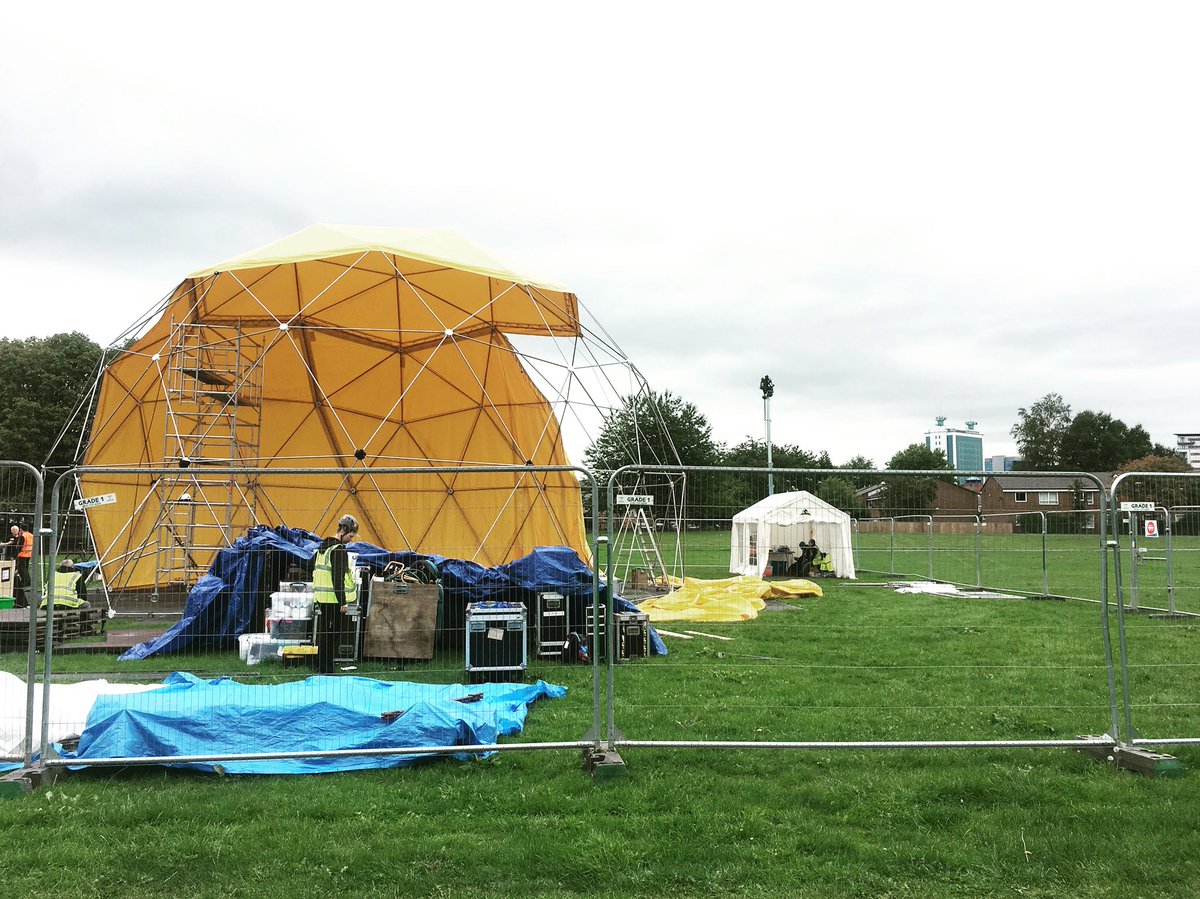 #RoundaboutPP is currently being built in Ordsall Park, and we’re very excited 🤩 Join us from Thursday to see a range of new plays in the pop-up theatre!