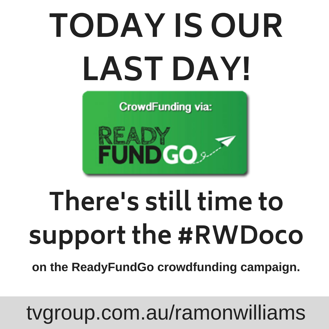 rwdoco's tweet photo. Today's your last day to support the #RWDoco through our crowdfunding campaign!! It's not too late, so get in touch and be part of this unique project telling the story of Ramon Williams and his career - @RWdoco and https://t.co/Gc3OYG5q5F
.
#rwdoco #ramonwilliams #crowdfunding https://t.co/6UFmUIJ7W5