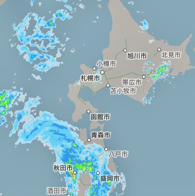 天気 レーダー 旭川 雨雲