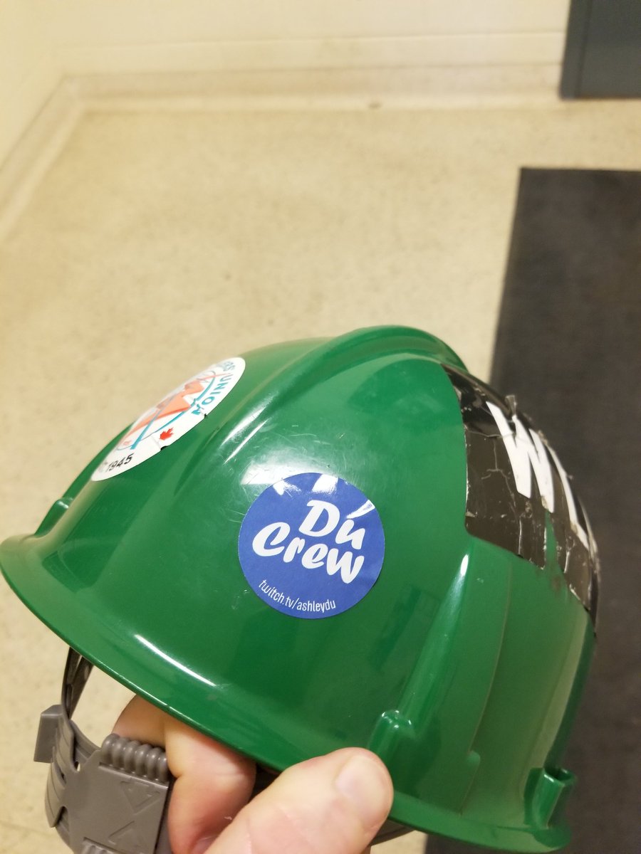 MDarkwing's tweet image. @undeaddu representing the #DuCrew at my work.....going to need another sticker when i get my journeymans hardhat in a few months lol