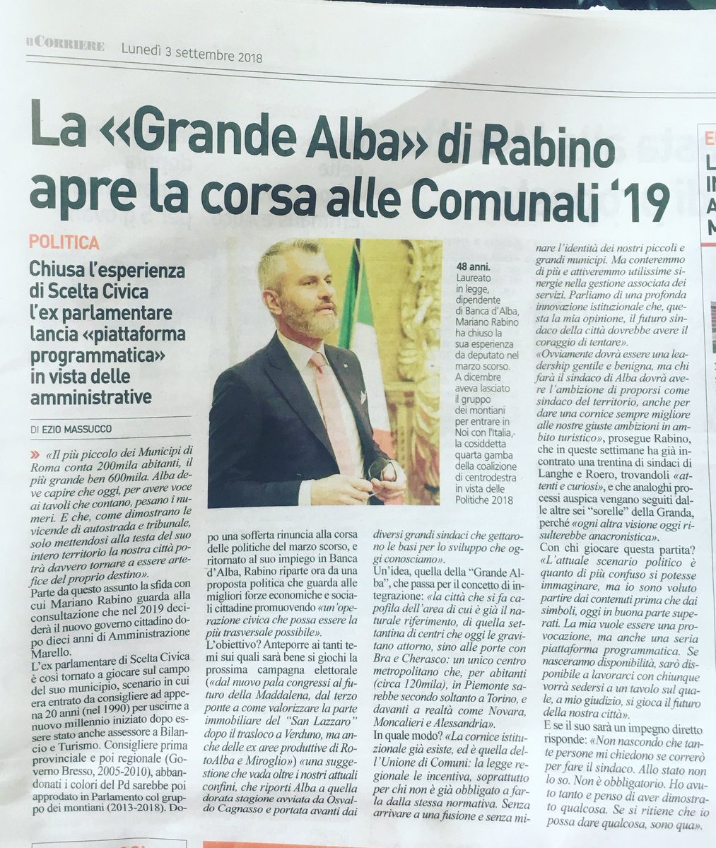 Eccomi intervistato dal <a href="/CorriereAlbaBra/">il Corriere Alba Bra</a>...