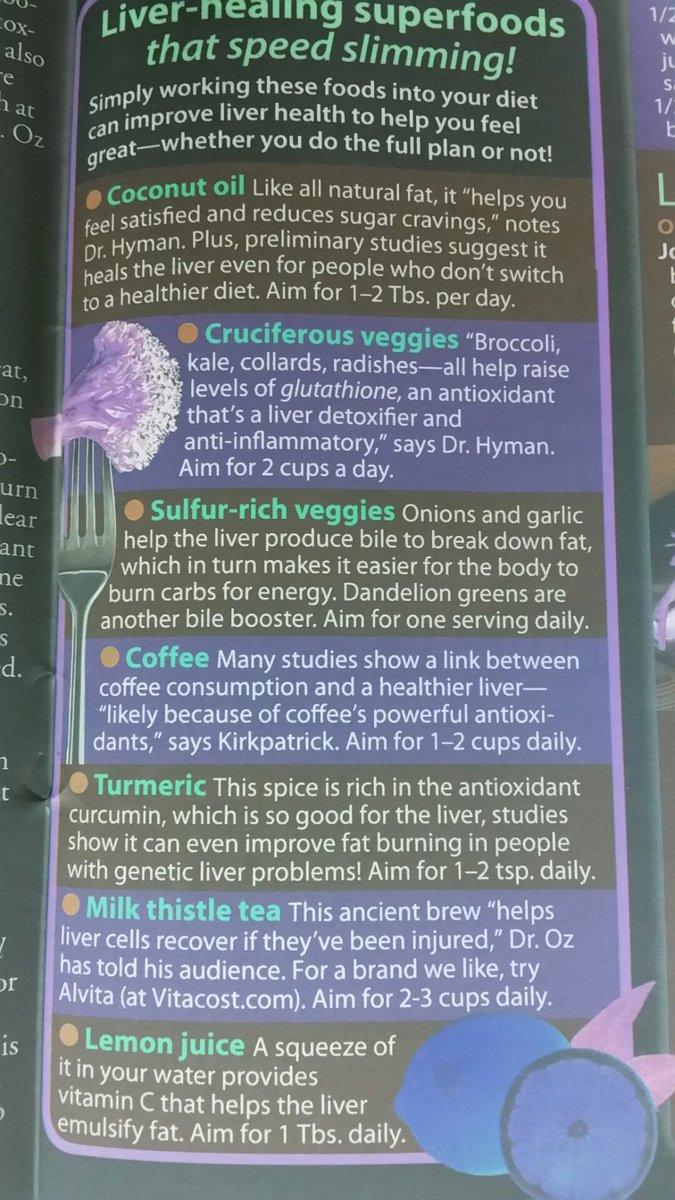 New @WomansWorld #liverdetox #liverhealing #weightloss #weightlossjourney #cruciferous #Vegan #veganism #vegetables #vegetable #coffee #tumeric #tea #Lemon #glutathione #CoconutOil #coconut #fitfam #LCHF #keto #atkins #paleo #lchp @DrOz @drmarkhyman @ALGittleman #nafld