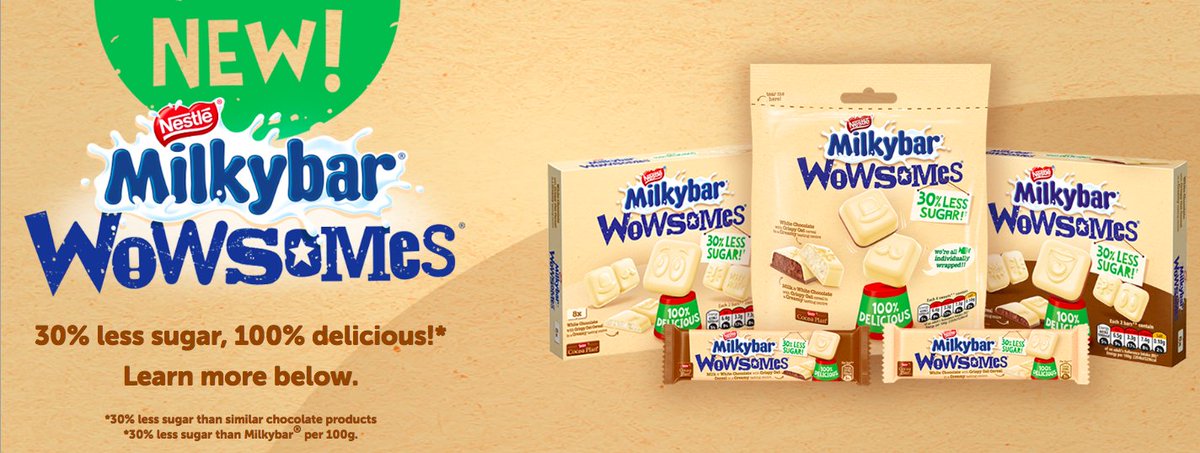 TheWorkPerk's tweet photo. We’re excited to be working on a campaign with @Milkybaruki #Wowsomes for UK consumers. Both variants have 30% less sugar than similar chocolate products & are a tasty alternative for #sweettooth snackers in the #workplace #TheWorkPerk #MilkybarWowsomes #WowsomesWhyNot #Marketing https://t.co/IvoFipY3dd