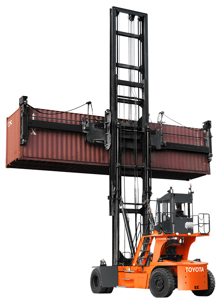 ToyotaLiftNE's tweet photo. The Toyota Empty Container Handler is engineered to provide fast lifting cycles, high stacking and reduced freight costs. The Toyota Empty Container Handler can stack up to 8 high and can travel at speeds up to 25 MPH. https://t.co/Iemjf9IlUa https://t.co/5w5SVSVKZb