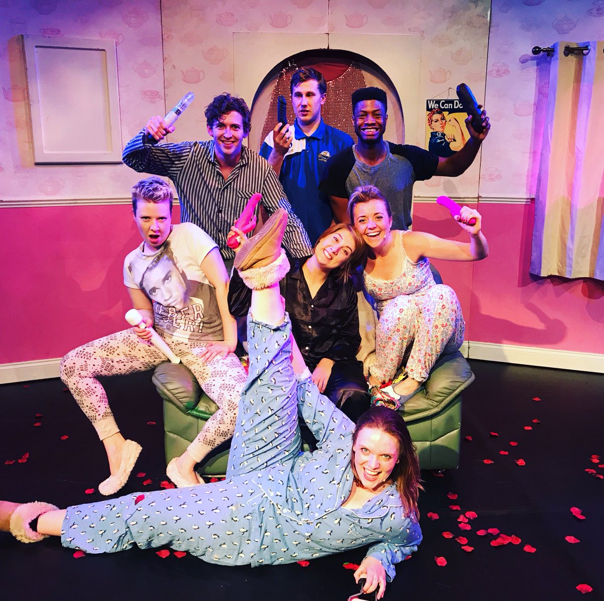 WeAreFatRascal's tweet photo. Throwback to last September and the final ‘Buzz’ performance at @The_Lowry 😍 We really miss this naughty little show, but don’t worry... cogs are turning. Buzz will be back! 🐝💦
#BuzzMusical #watchthisspace #itscoming #back https://t.co/afJwqs6DT0