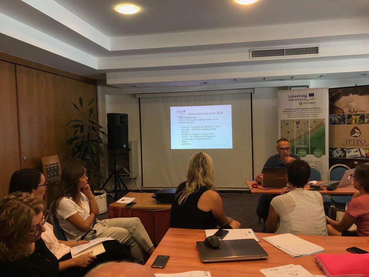 MITOMEDplus_'s tweet photo. .@MITOMEDplus_ steering group meeting starting now in Istria with the last updates included in the 3rd progress report & the upcoming activities
#sustainabletourism #onlineplatform #GreenBeachModel #transferringactivities https://t.co/uysHZe64Fy