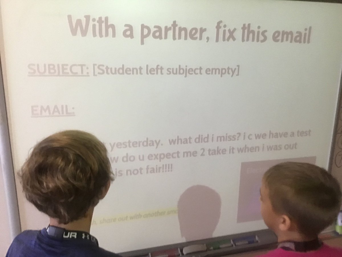 MrMarkGarner's tweet image. Our Ss collaborated to understand e-mail etiquette! #LMSMissionLesson #LMSWild #KeepItProfessional