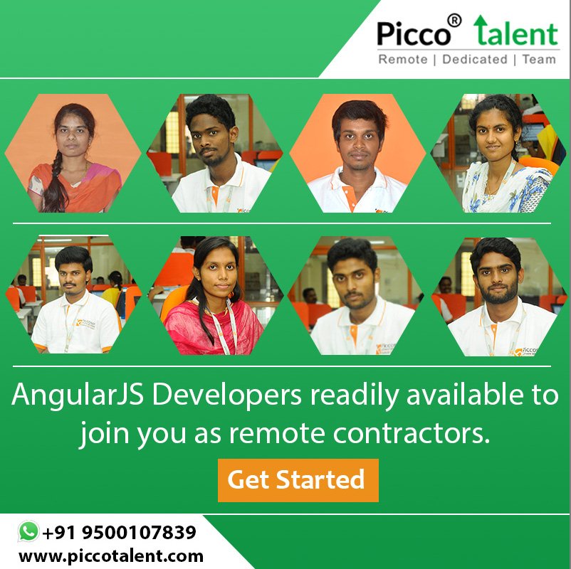 TalentPicco's tweet image. Hire the best #Angular_Developers, who are having knowledge in #Angular, 2,3,4,5 and 6, #TypeScript and #JavaScript. #Remote_IT_developers available for contract hiring immediately. For more information, visit@ goo.gl/GM69GR