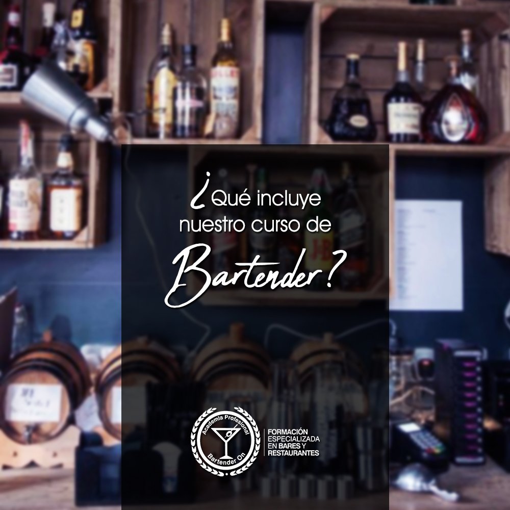 El curso de #Bartender incluye: Licores e insumos, instalaciones modernas, utensilios y cristalería en clases, además del certificado oficial. No esperes más y certificate en #BartenderOn.