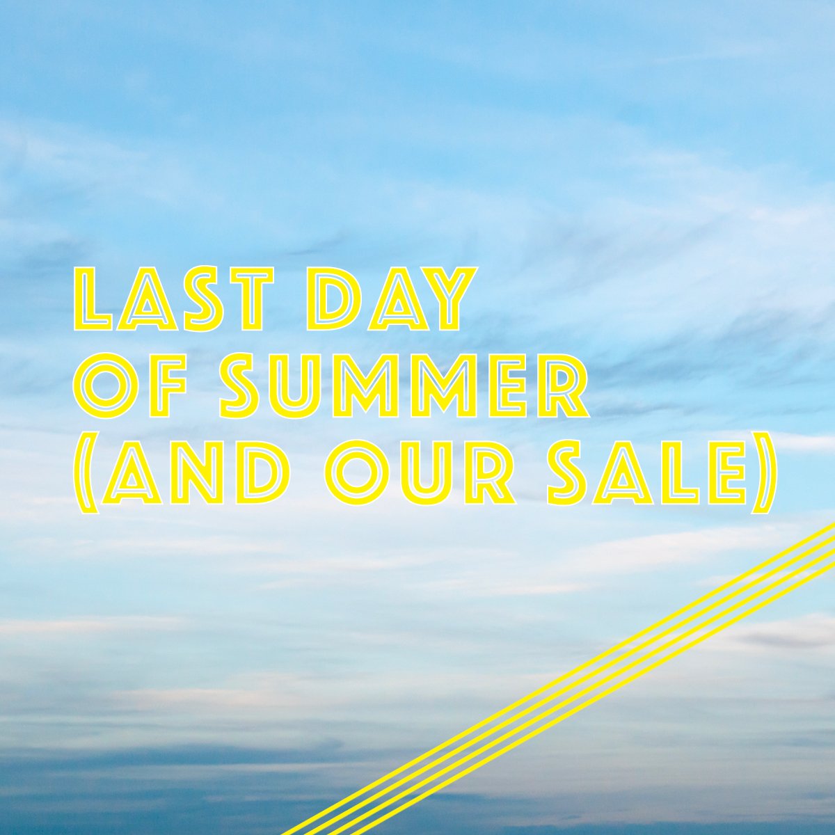 We're extending summer (and our sale) one more day!  Act quick though, today's the last day to grab your items on sale.  Enter promo code LABORDAY for 30% Off your ENTIRE PURCHASE ow.ly/5z0v30lzkSA
