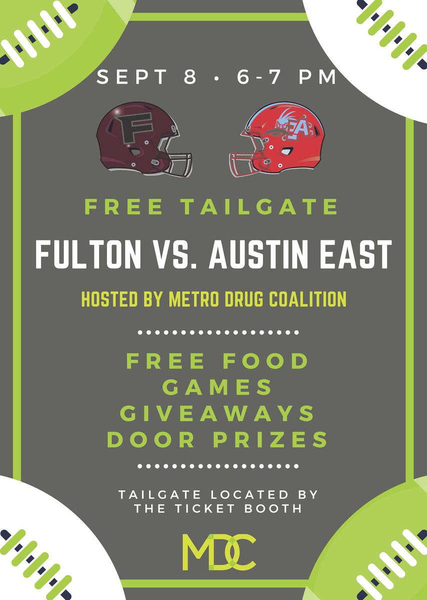 MetroDrug's tweet photo. See you all Friday for our tailgate at the Fulton vs Austin East rivalry game! @fultonprincipal @Fultonhoops @AustinEastHS https://t.co/b1O0iVMm6b