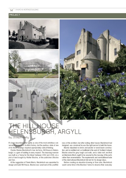 Charles Rennie Mackintosh's domestic masterpiece - The Hill House in Helensburgh. The crumbling Scottish landmark is to be rescued with a cutting-edge solution. Involved in the project are @N_T_S @CarmodyGroarke @LDNArchitects Subscribe to our magazine at churchbuilding.co.uk/subscribe/