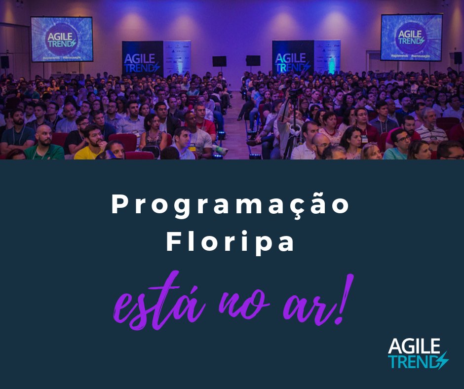 A programação do Agile Trends Floripa está no ar! 
Esta edição traz 10 trilhas, reunindo mais de 60 sessões de palestras e workshops.
agiletrendsbr.com/programacao-ag…
#trendsFloripa #agiletrends