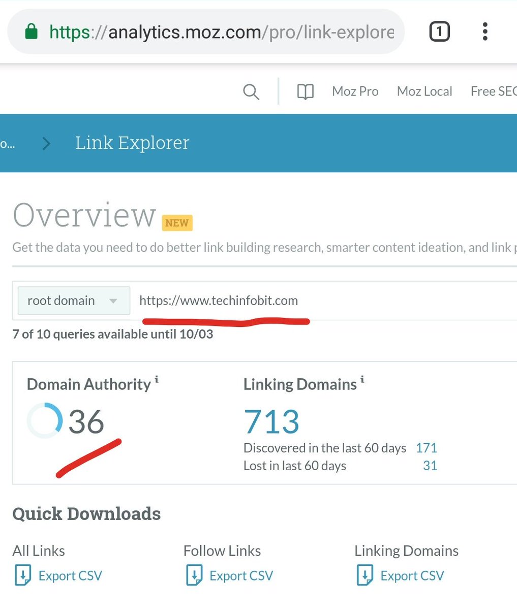 nishantkundan's tweet image. From 20 to 36 just in two months 😍 😊😊
@Moz #DomainAuthority #techinfoBiT @techinfobit #TechBlog #TechNews #Reviews