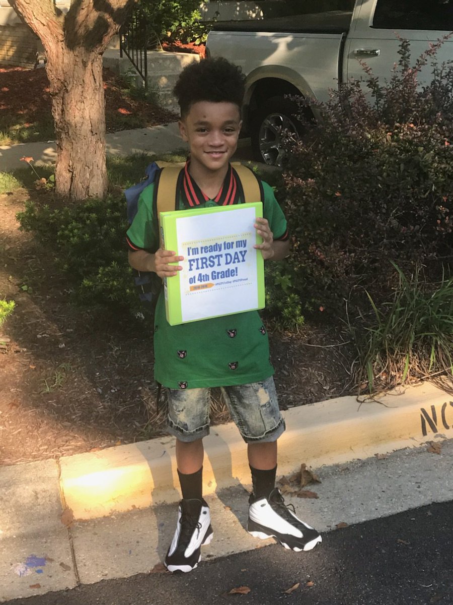 They ready for 1st day of school. Mom and Nana wishing them a good 1st day and a great school year.#PGCPS1stDay #PGCPSProud