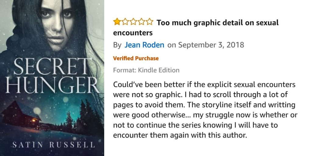 SatinRussell's tweet photo. It's my first 1-star review for #SecretHunger!
Apparently, she doesn't like her suspense to "sizzle." Can't say I didn't warn her!
If YOU like it hot, check out my #romanticsuspense novel, Secret Hunger!
Get your copy here: https://t.co/C5eRFX6JrT
#romance #bookreview #amreading https://t.co/A6gbpjyX5S