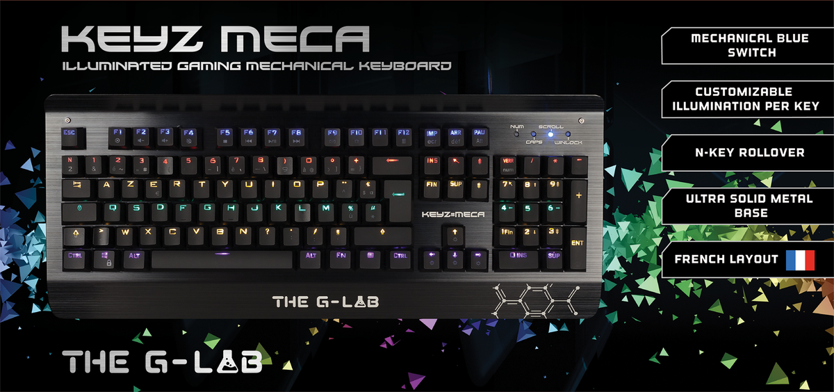 TheGLabFrance's tweet photo. Envie de vous offrir un #Clavier mécanique ultra rapide, robuste, avec rétroéclairage personnalisé et nombreuses fonctions ? N'attendez pas, le #KeyzMeca est à prix tout doux chez @Cdiscount ! ▶️ https://t.co/XHEgYgsLgC #BonPlan https://t.co/LqMxFBC3Eq