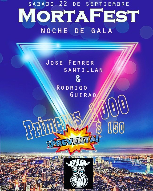 cutralfest_ok's tweet photo. Sábado 22 de septiembre #MortaFest #NocheDeGala en el Club Plaza 🔥🔥 se viene una noche única. RT que regalamos entradas [ya están en venta las anticipadas en Kahuna Skate Shop de C-co] https://t.co/Yb7aVBtczm