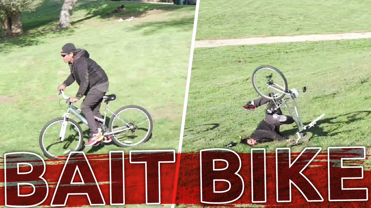 1bestday's tweet photo. Bike with a malfunction as bait for strangers. Crazy crash test...😵👉🤪
-

With @TwinzTV 
-

Videos on our Facebook page 📺 - https://t.co/iZHDi8QGxb
-

#bikedc #easyday #pranks #bikelife #crazyvideo #Experiment #bait #Now #MakingIt #stupidity #people #OMG #Reaction #1bestday https://t.co/u9FeQ9jcEm