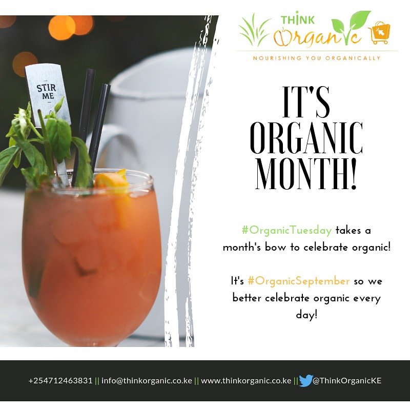 This month being #organicseptember, #OrganicTuesday takes a long month bow to truly celebrate organic!

How will you be celebrating this #Organic month? Tag us!

#ThinkOrganicKe 
#OrganicTuesday 
#organiclove 
#OrganicDelivers
#OrganicSeptember
#TheOrganicFestivalKE