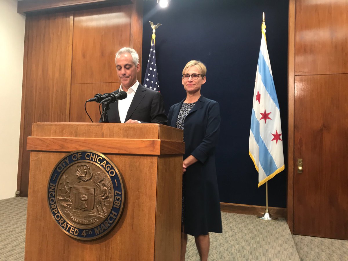 ShiaKapos's tweet photo. .⁦@ChicagosMayor⁩ announces he will not seek re-election. https://t.co/hHJXoIM58d
