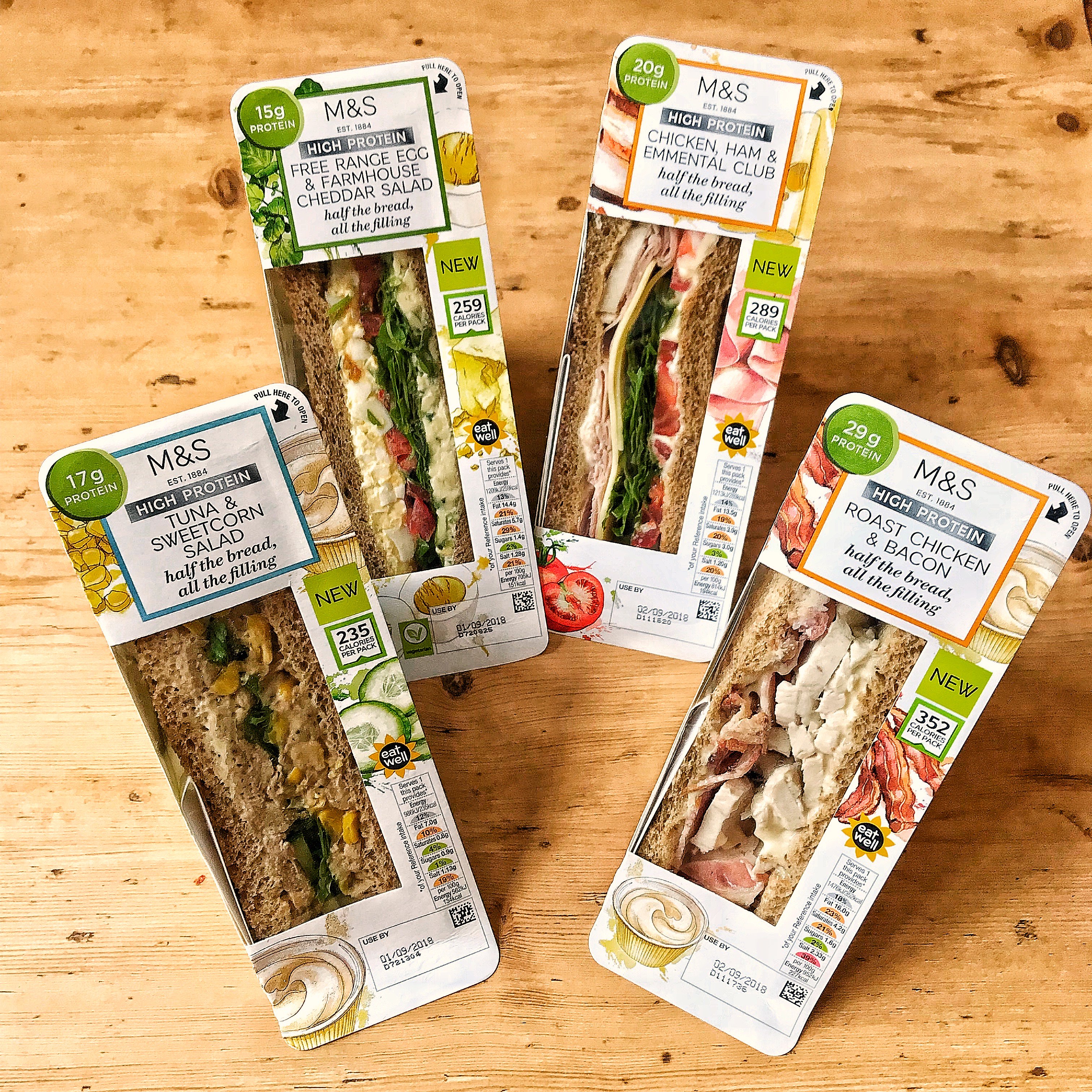 M S Twitterren Our New Healthy High Protein Sandwiches Are Now In Store They Have Half The Bread But All The Filling So Make For A Delicious Protein Packed Balanced Lunch On The